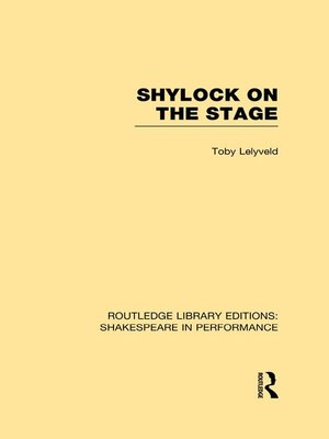 cover image of Shylock on the Stage